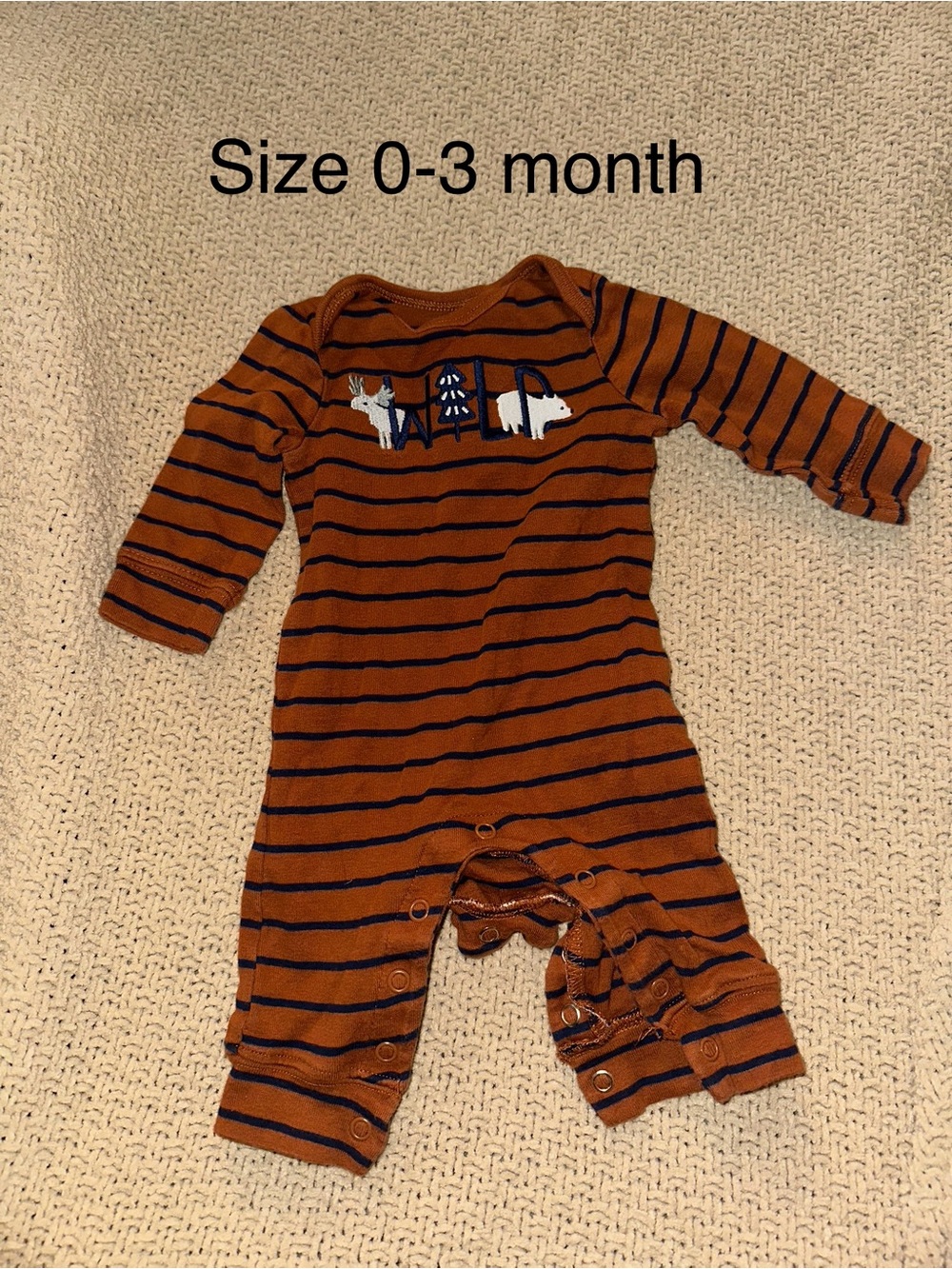 2 boy winter infant outfits and a hat